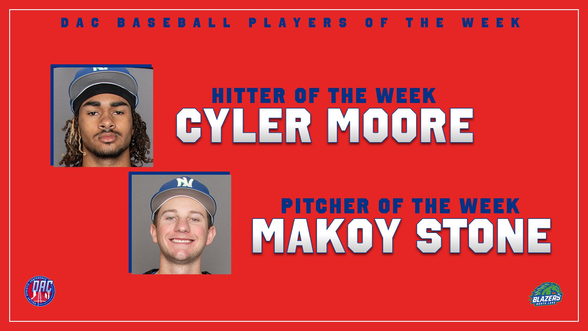 Moore, Stone Sweep DAC Players of Week