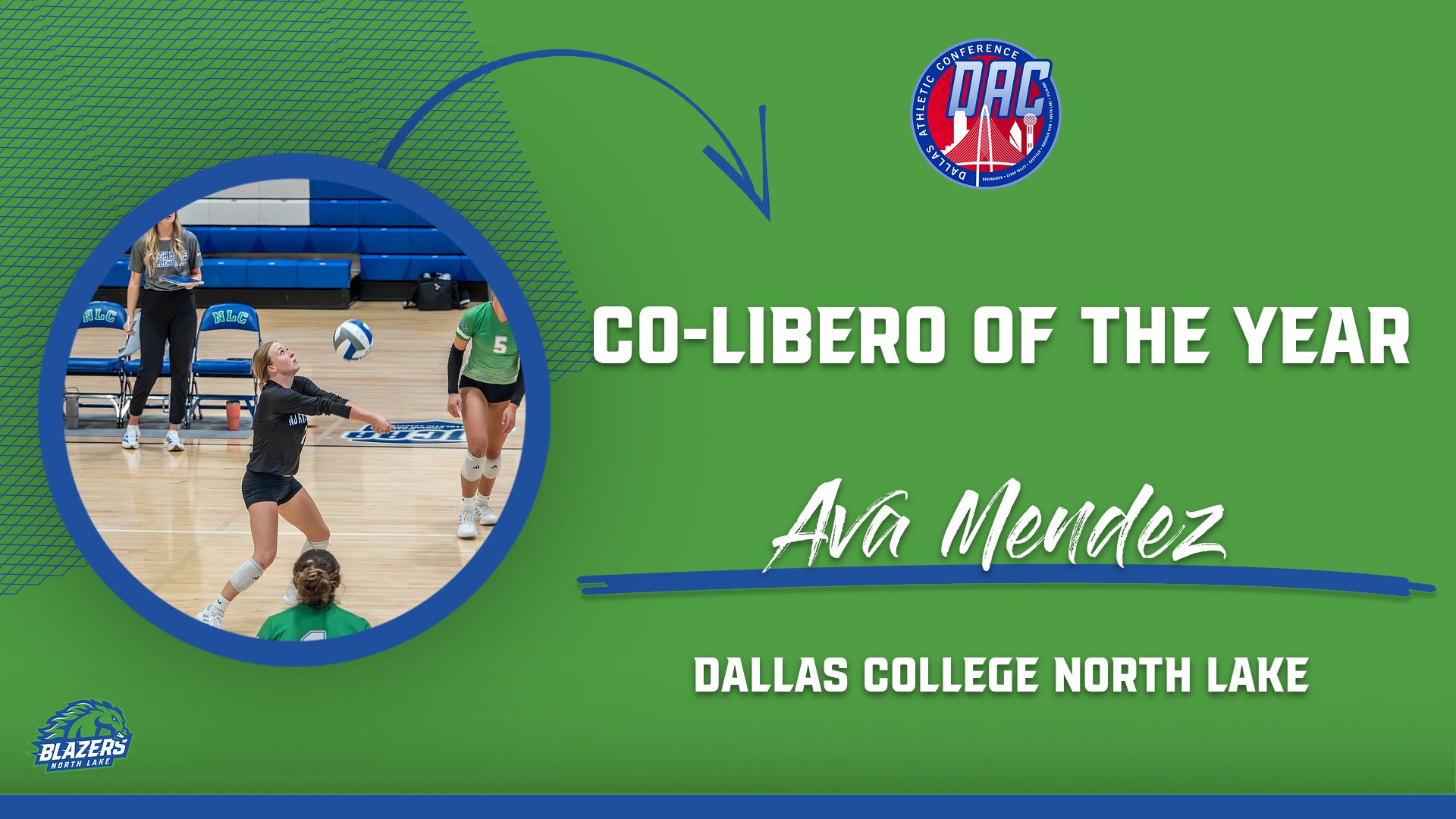 Mendez Voted DAC co-Libero of Year